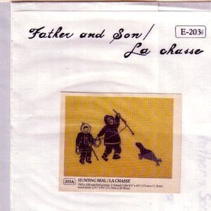 Needlepoint/Petit Point chart Inuit design Louise Gregoire