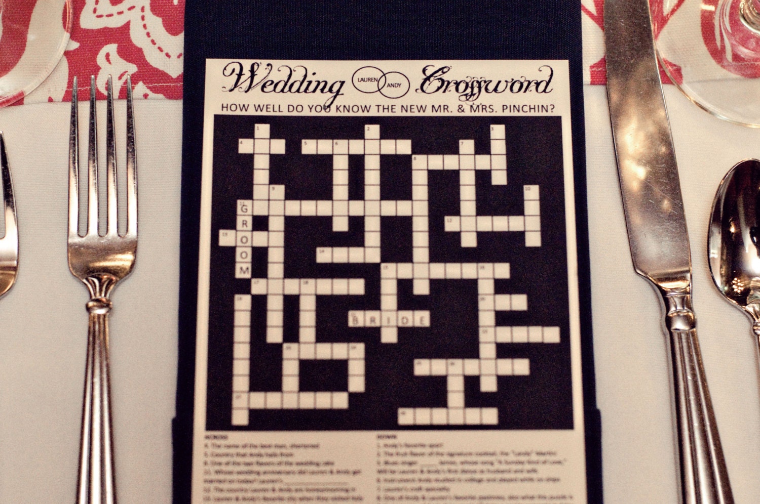 wedding reception assignment crossword clue nyt