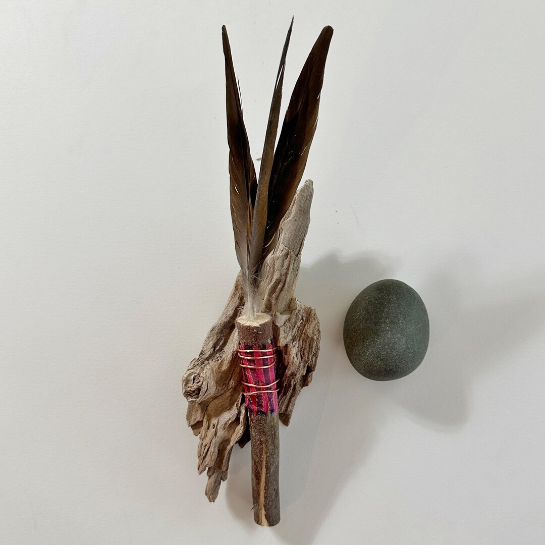 Handcrafted Artist Brush - Found Feathers and Maple Branch - Etsy