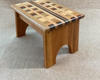 Handcrafted solid Wood Step Stool