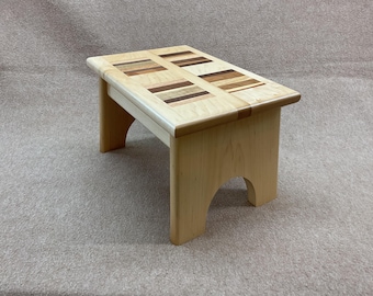 Handcrafted solid Wood Step Stool