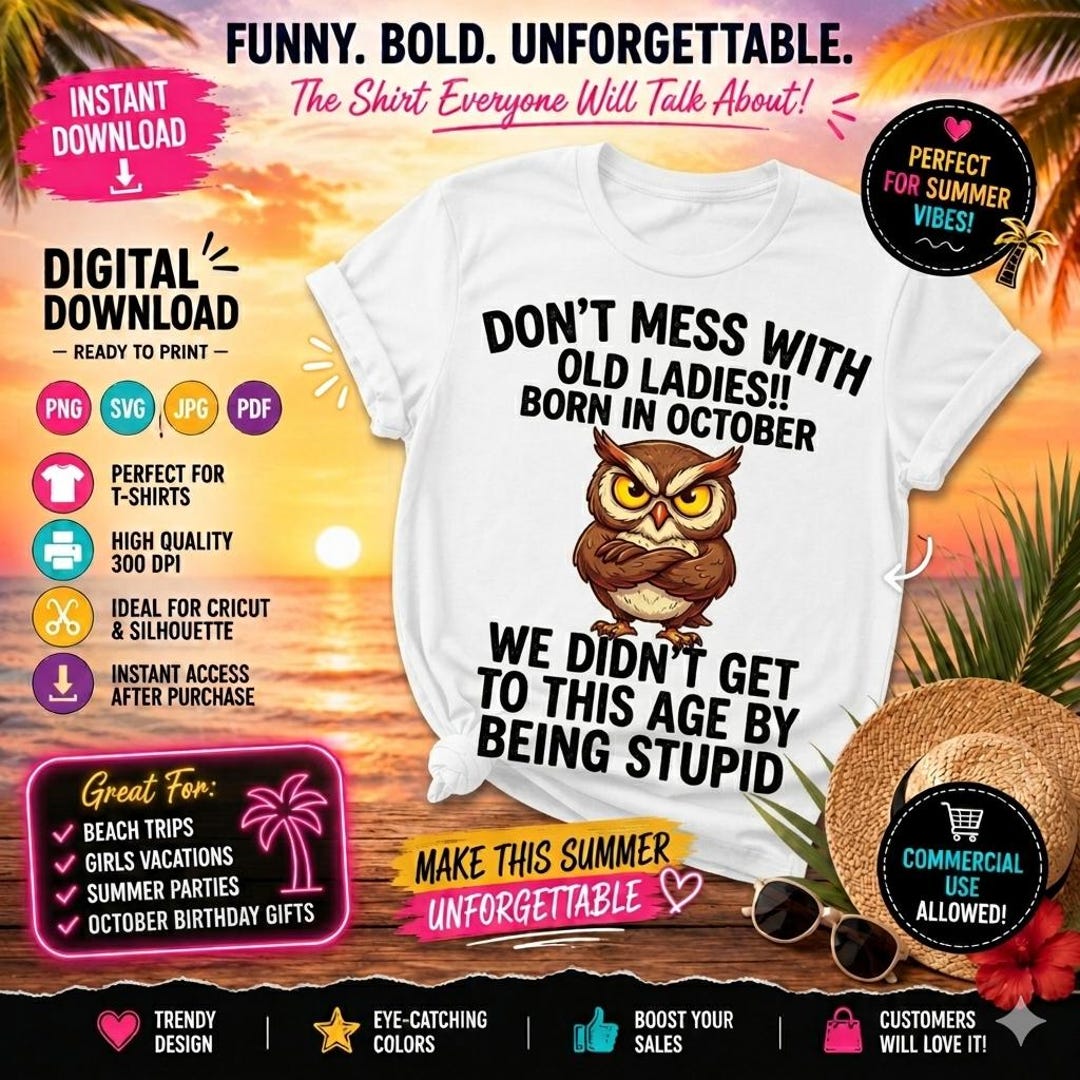 October Farm Humor Don't Mess With October Born Owl Funny PNG: Oct Owl Humor Fall Quote ...