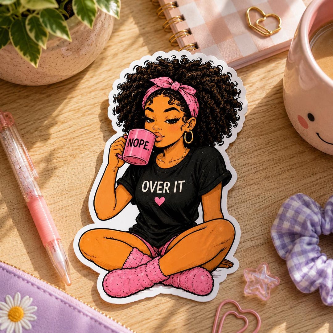 Over It Sticker - Etsy