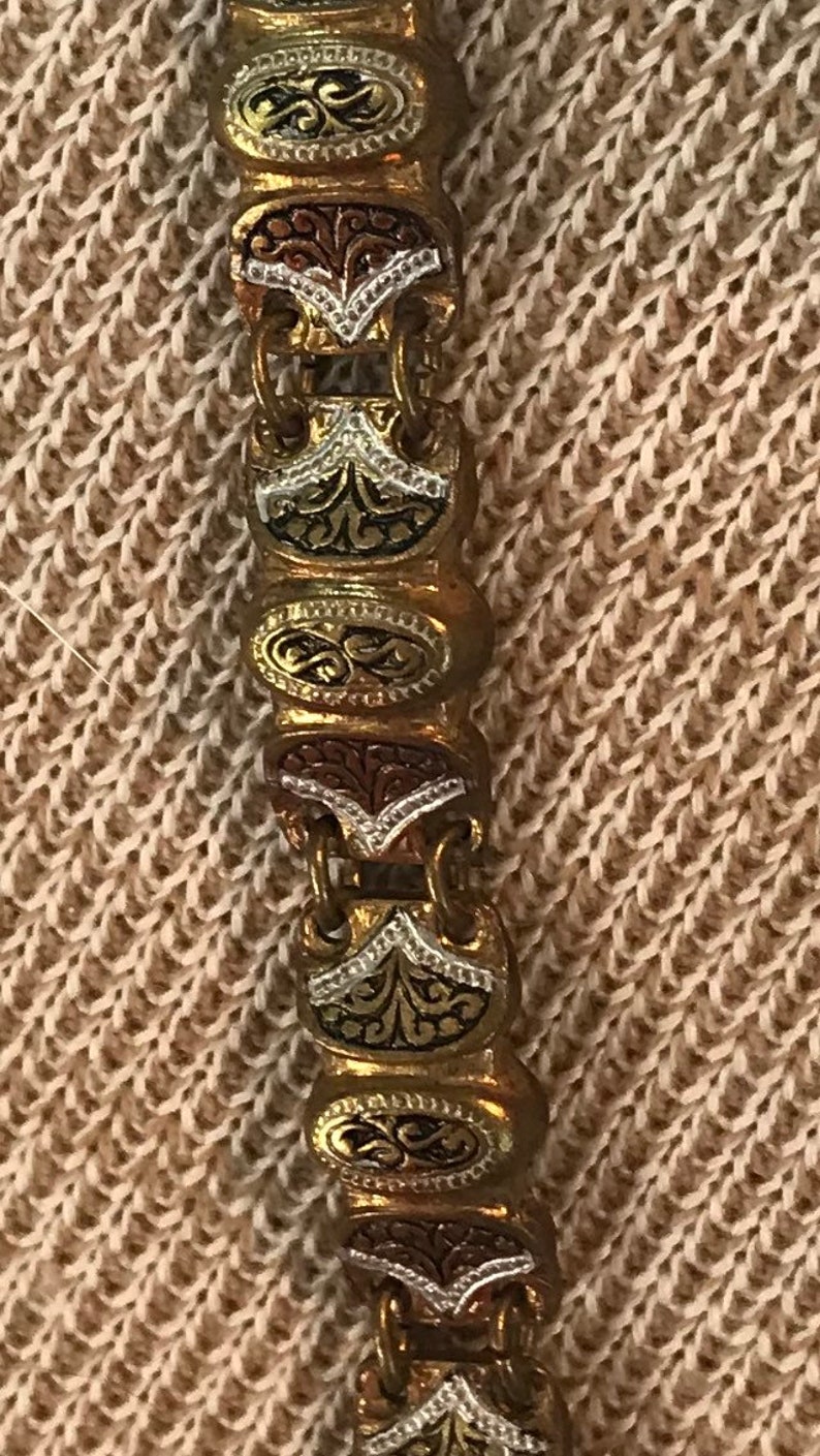 Goldrone Link Bracelet Vintage 6 12 in