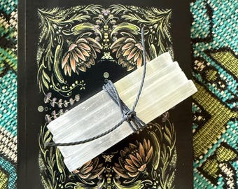 Raw Selenite Crystal Sticks Bundle | Energy Cleansing Tool, Altar Crystal (Full Moon Charged)