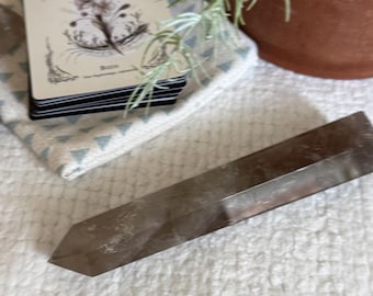 Smoky Quartz Tower Point | March Full Moon Charged Crystal Altar Decor