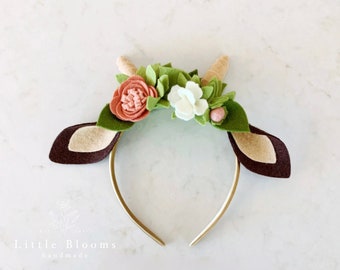 Goat Flower Crown - felt goat headband