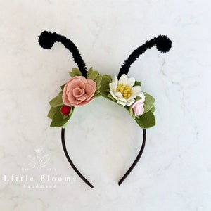 Antennae Flower Crown - Bee, Ladybug, Butterfly Antennae Headband