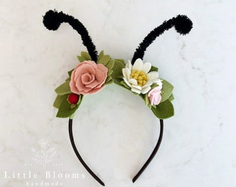 Antennae Flower Crown - Bee, Ladybug, Butterfly Antennae Headband