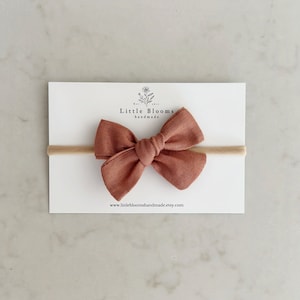 Linen Bow Headband