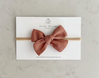 Linen Bow Headband