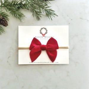 Mini Velvet Bow Headband