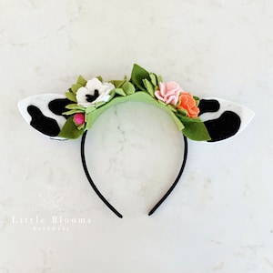 Cow Flower Crown - Felt Cow Headband
