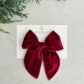Velvet Bow Hair Clip - Christmas fable bow