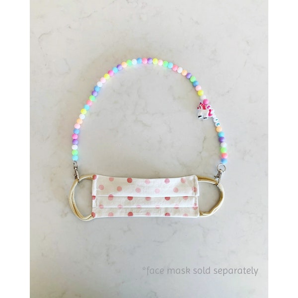 Beaded Face Mask Lanyard - Bright Bead Gesichtsmaskenhalter - Kinder und Erwachsene - Schiffe in 7-10 Werktagen