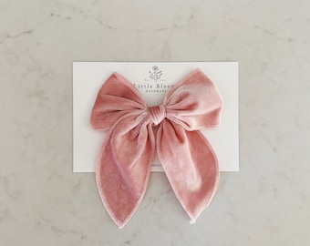 Velvet Bow Hair Clip