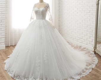 Waldhochzeitskleid, Boho-Brautkleid, französisches elegantes Brautkleid, schlichtes Tüllhochzeitskleid, Slim Fit Brautkleid