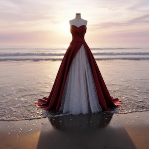 Red and White Wedding Dresses