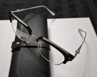 Gothic Cross Clover Glasses Frame Vintage Punk Optica Eyewear (Unisex)