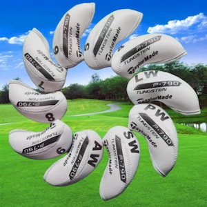 10Pcs TaylorMade P790 Club Golf Iron Head Covers Headcovers Neoprene White