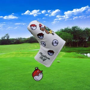 Malbon Squirrel White Golf Club Headcovers Blatt Putter Head Cover Magnetisch