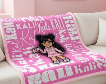 Manta Sherpa Minky con nombre personalizado de Roblox / Manta infantil personalizada / Peluche ultrasuave
