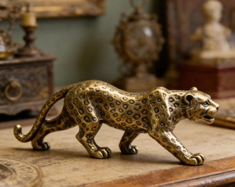 Vintage Ronzan Italian Ceramic Cheetah Statue - 39