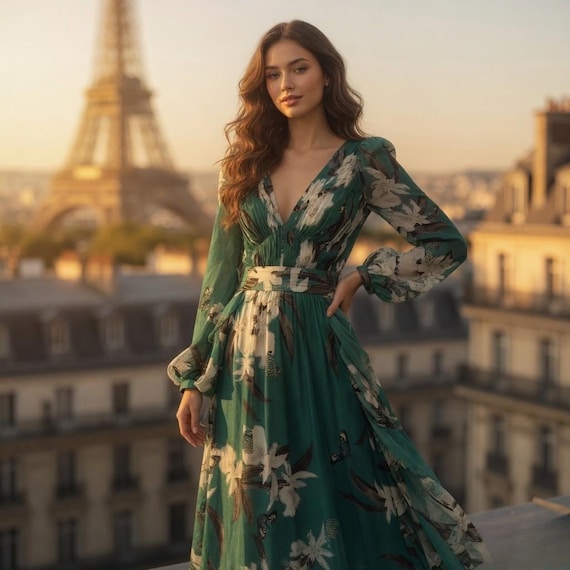 deep v neck dress wedding guest Plus Size Deep V-Neck Chiffon Wedding Guest Dress