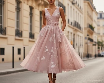 Elegant V-Neck Evening Dress Sleeveless A-Line Printed Maxi Dress Women Formal Party Gown