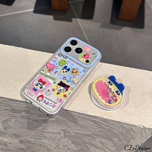 Fun Tamagotchi MagSafe Phone Case with Stand, Kawaii Retro Virtual Pet Clear iPhone Case, Protective Cover for iPhone 17 16 15 14 Pro Max image 9