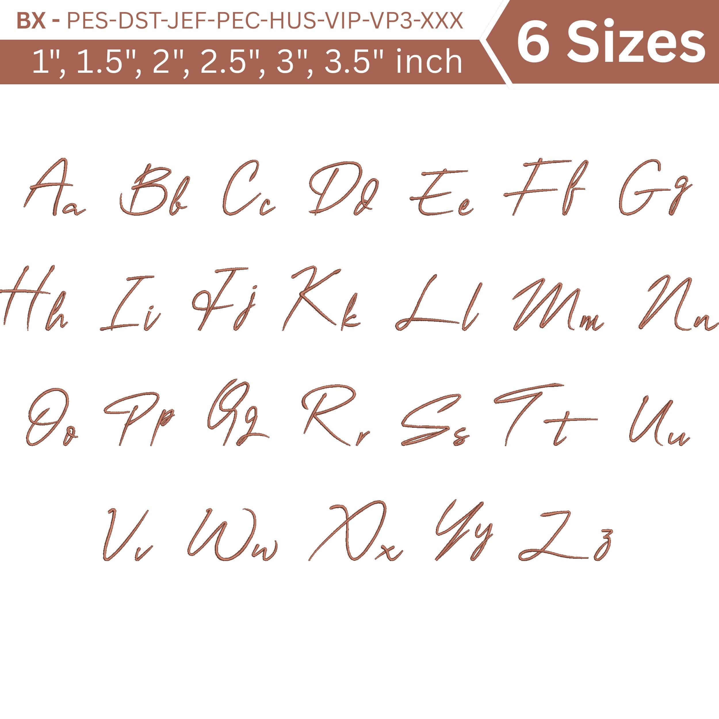 Mini Script Letters 10 Mini Script Embroidery Font Bundle, Small Embroidery Alphabet, BX ...