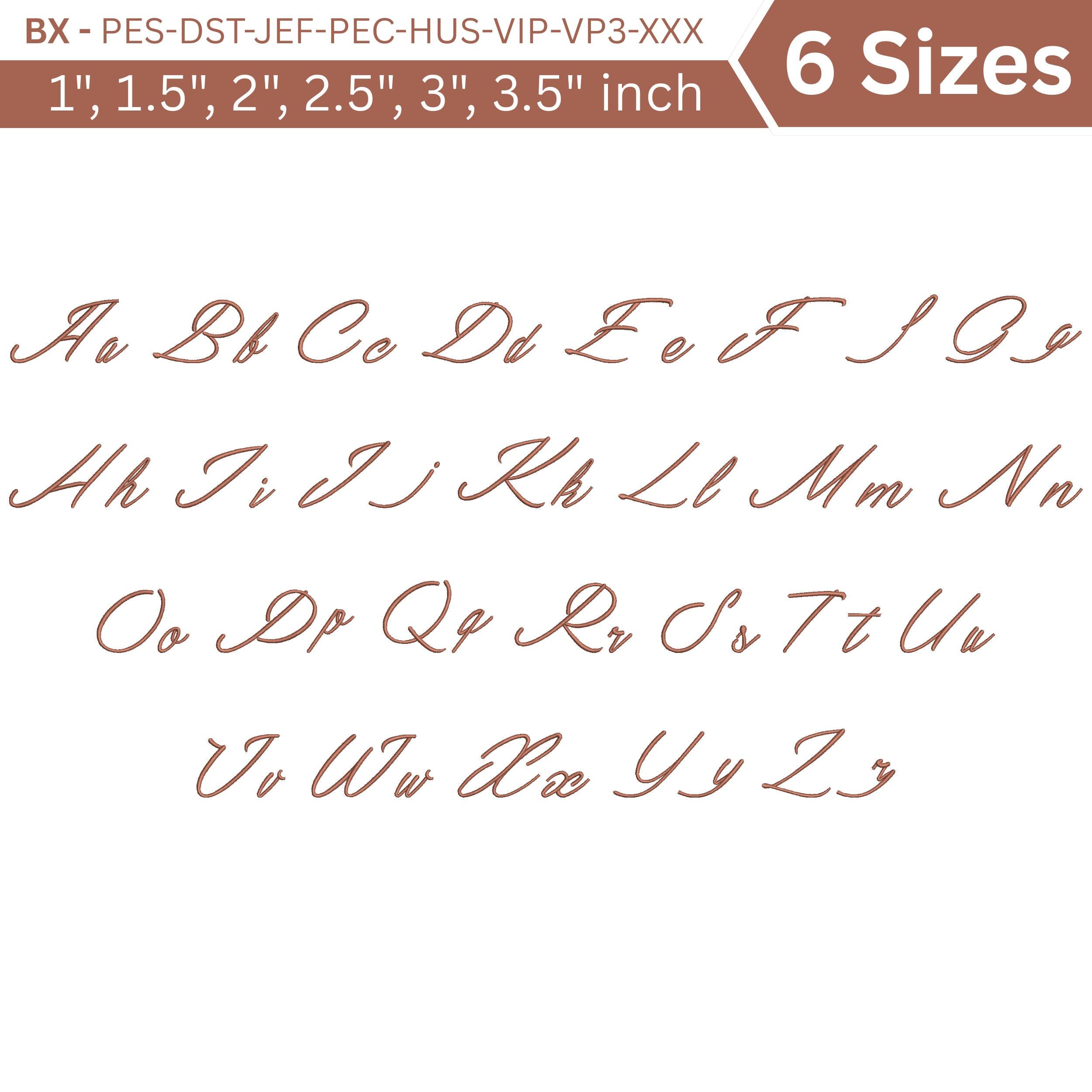 Mini Script Letters 10 Mini Script Embroidery Font Bundle, Small Embroidery Alphabet, BX ...