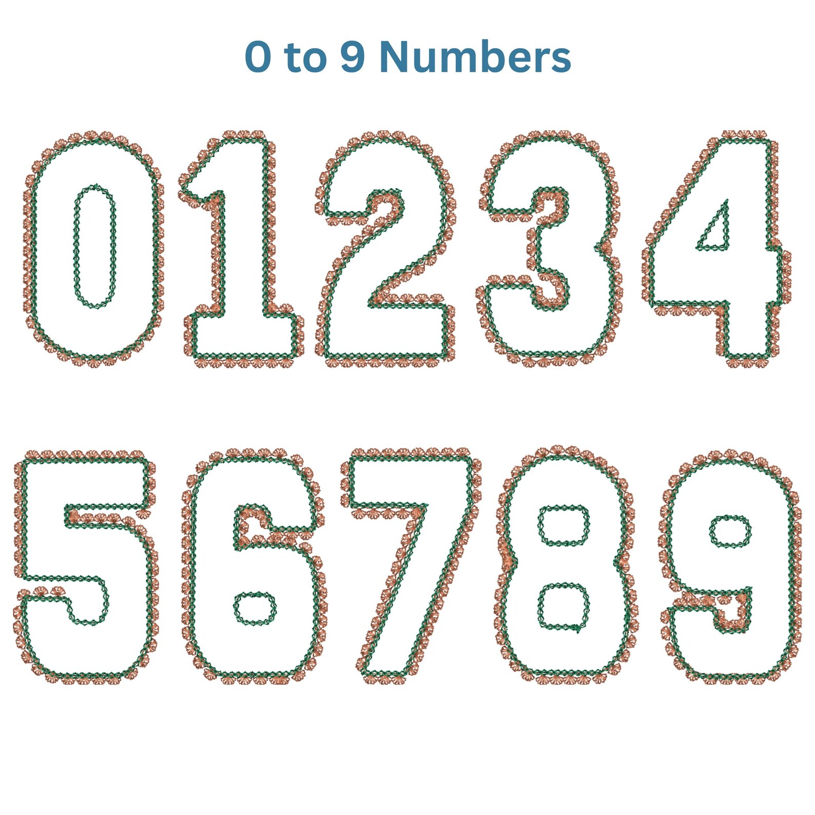 Lace Edge Diamond Stitch Applique Font BX | 5 Sizes A-Z Alphabet & 0-9 ...