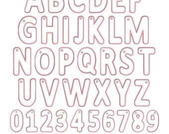 ITH Keychain Alphabet Embroidery Design Bundle | A-Z Letters & 0-9 Numbers | In The Hoop Key Fob Font | Machine Embroidery Design