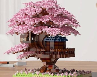 Cherry Blossom Sakura Tree House Building Blocks Set 2151pc + Lights