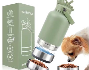 3 in 1 Portable Travel Pet Feeder Bowl 100ml / 32oz