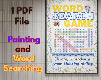 Printable Word Search Puzzle, Kids Learning Game, Classroom Activity, Wedding Name Puzzle (Instant Download)