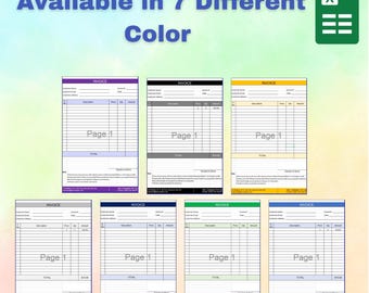 Editable Excel Invoice Template, Professional Small Business Billing Form (Digital Download)