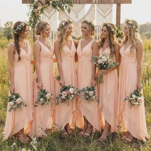 champagne bridesmaid dresses Short Sleeves Split – Lisposa Friends are forever Striped Suit Separate Pant Adult Dress:S collection:Embellished & Embroidered