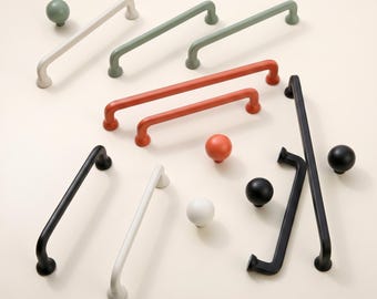 Modern Cabinet Pulls and Knobs, Rounded Drawer Handles, Dresser Pulls, Kitchen Cupboard Handles, Nursery Furniture Hardware, Door Decor