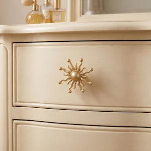 Sun Cabinet Knob, Celestial Drawer Pull, Boho Dresser Knob, Vintage Kitchen Cabinet Handle, Vanity Cupboard Knob, Decorative Furniture