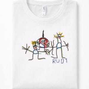 Child Artwork Keepsake, Custom Family Shirt, Mom Gift from Kids, Reserved Listing