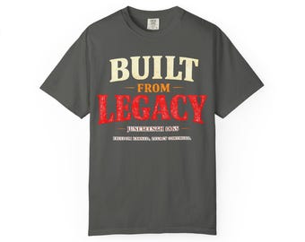 Juneteenth Built From Legacy T-shirt | Vintage Lettering Patriotic Heritage