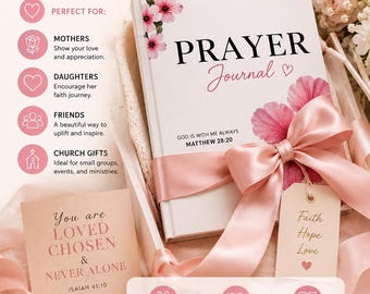 Christian Prayer Journal Printable | Bible Study Journal | Digital Download PDF