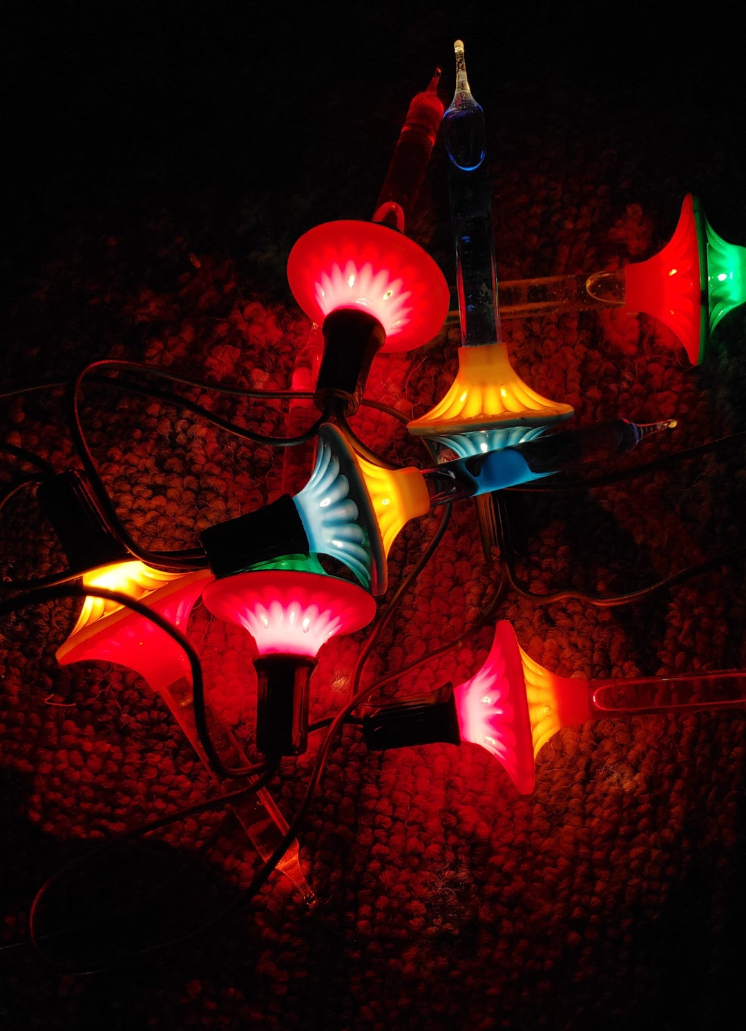 9 Vintage 1940s Noma Flying Saucer Xmas Bubble Lights With Etsy