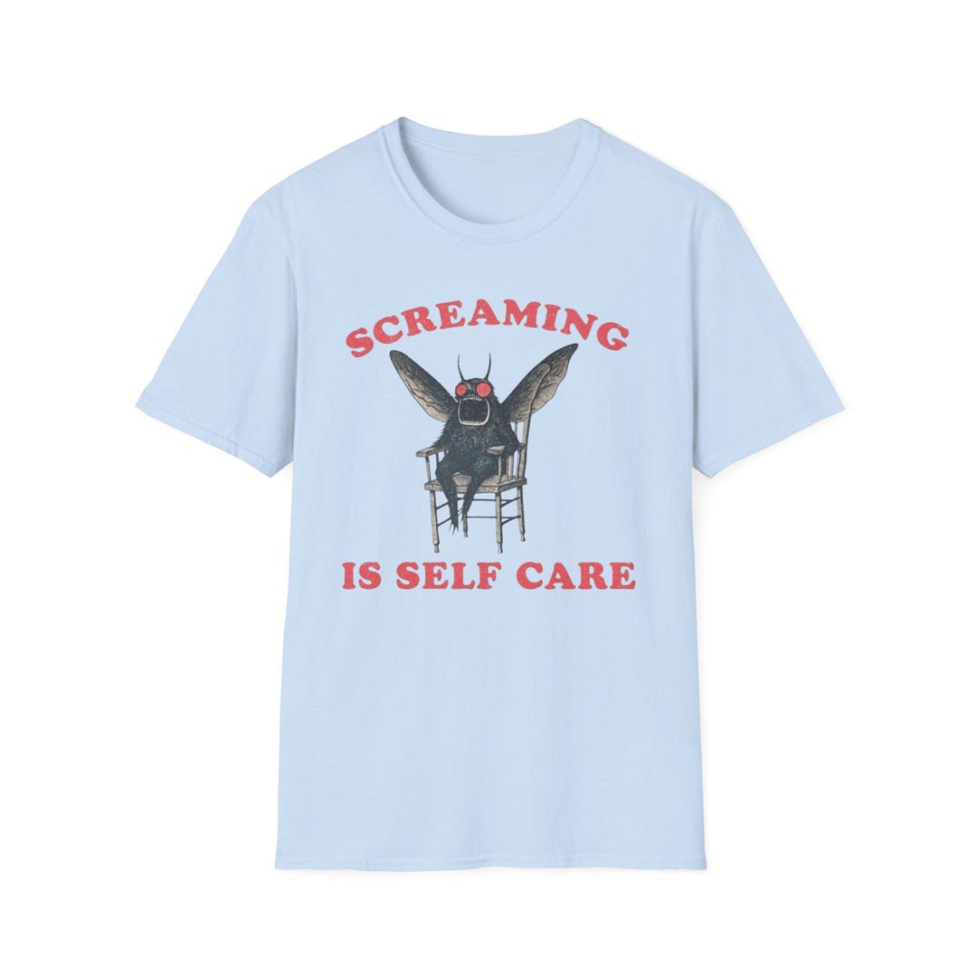 Screaming is Self Care T-shirt | Bat Illustration, Humor Tee - Etsy