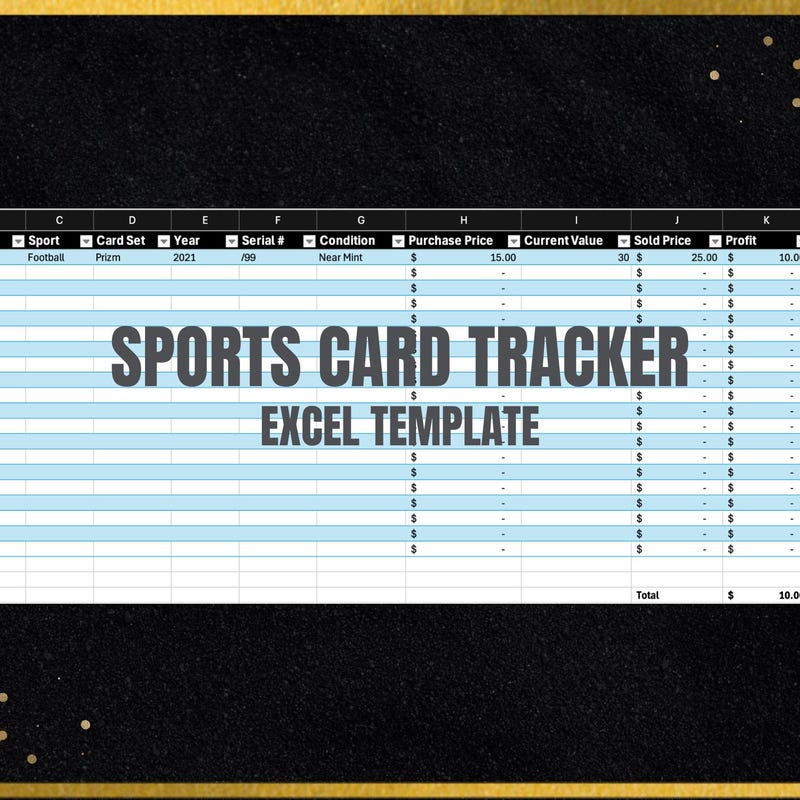 Sports Card Inventory Spreadsheet - Etsy