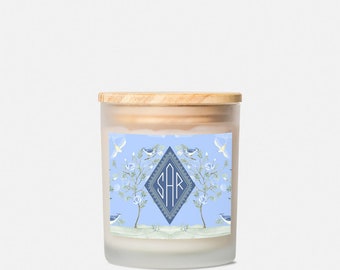 Chinoiserie Chic Frosted Glass Candle