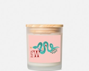Sweet Serpent Frosted Glass Candle