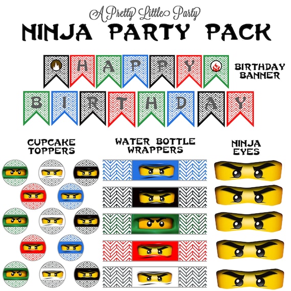 Ninja Party Pack Ninja Birthday Ninja Party Supplies | Etsy